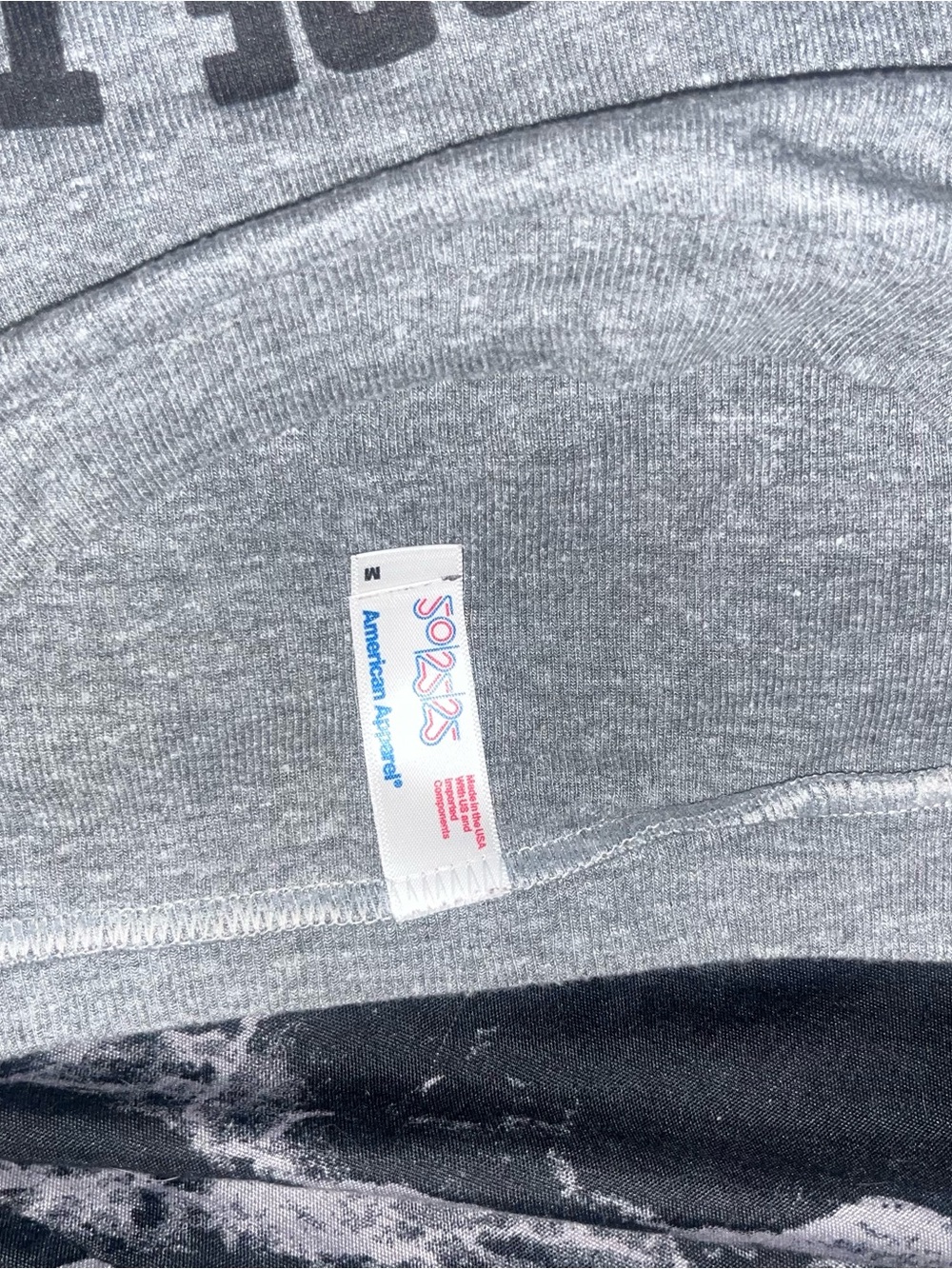 American Apparel supernatural apple pie Light Gray Crewneck Sweatshirt medium - Picture 2 of 5